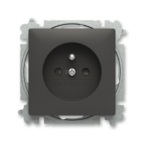 Zoni® zásuvka jednonásobná s clonkami 6619T-A06657 237 matná černá ABB