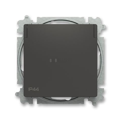 Zoni® zásuvka jednonásobná s clonkami a víčkem krytí IP44 6619T-A06995 237 matná černá ABB