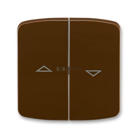 Tango® kryt spínače žaluziového dělený s potiskem 3558A-A662 H hnědá ABB