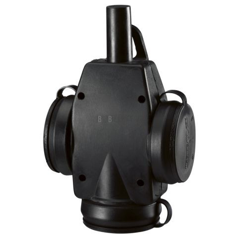 Zásuvka 3x2,5mm gumová trojnásobná IP44 černá ABL sursum 1473292