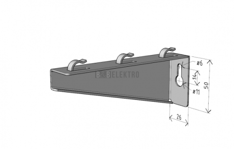 Nosník NZM 100 GZ pro kabelový žlab Merkur šířky 100 mm galvanický zinek ARK-215010 Arkys