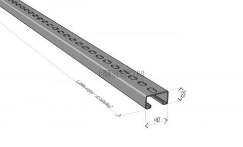 Stojna STNM 1800 SZ nástěnná, jednostranná 1800mm pro žlaby Merkur ARK-228180 sendzimir
