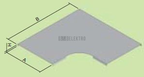 Víko oblouku 90°  NVO 90X500 EO lak epoxy po obvodu