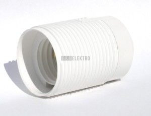 Objímka E27 s vnějším závitem bílá 1352-13400