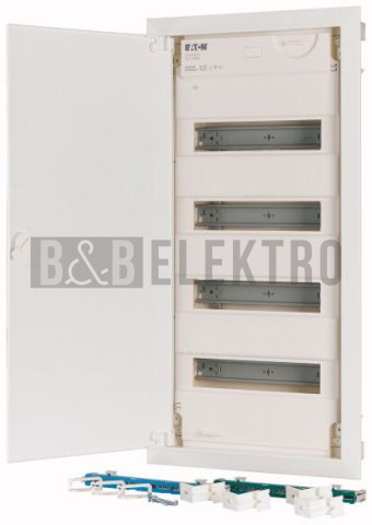 Rozvodnice  56-modulů pod omítku IP30 Eaton KLV-48UPS-F bílý plechový rámeček