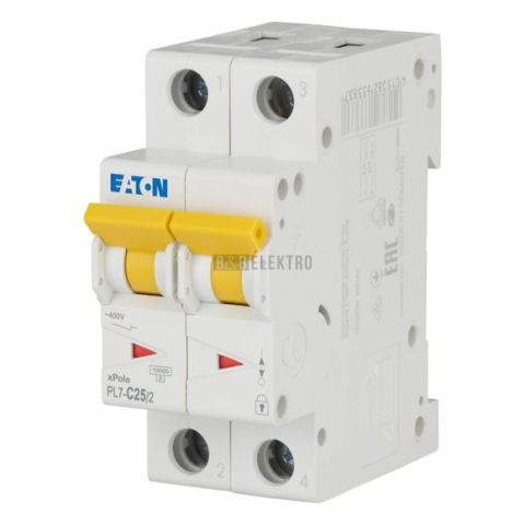 Jistič   25A,  PL7-25/2/C  (10kA) Eaton 263361
