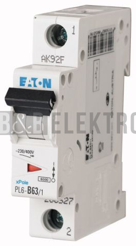 Jistič   63A, PL6-63/1/B (6kA) Eaton 286527
