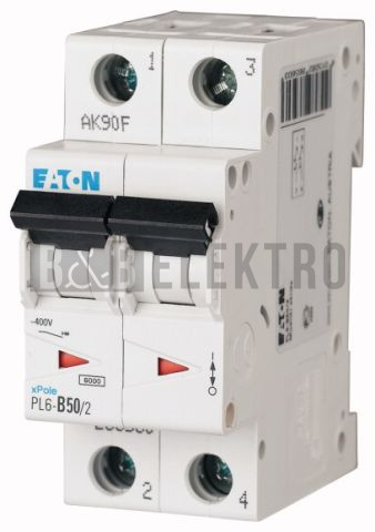 Jistič   50A, PL6-50/2/B (6kA) Eaton 286560