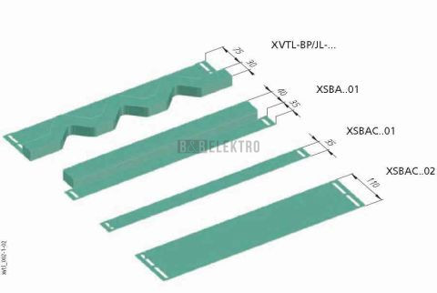 XSPBA0401 Spodní krycí plech plro kabely max. pr. 50 mm