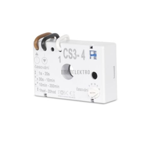 Spínač CS3-4 časový pro regulaci osvětlení 1s-1200 minut, umístění pod vypínač