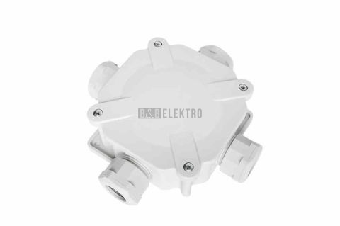 Krabice Acidur rozbočovací AC 6455, plastová 4x vstup na omítku IP67 1000245