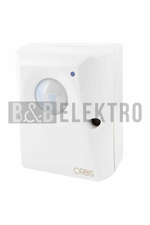 Spínač soumrakový ORBIS ORBILUX, 5-200lux, 10A, 230V, IP55, 69x89x53mm, bílý, na povrch 10