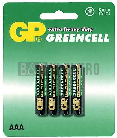 Baterie R03 1,5V (AAA) typ GP24G mikrotužková GP greencell v blistru