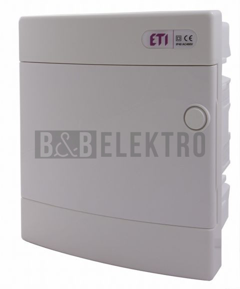 Rozvodnice 8-modulů pod omítku (1x8M) DIDO-E ECM8PO bílá dvířka IP40 ETI 001101014