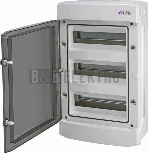 Rozvodnice 36-modulů na omítku (3x12M) DIDO ECH36PT průhledná dvířka IP65 ETI 001101064