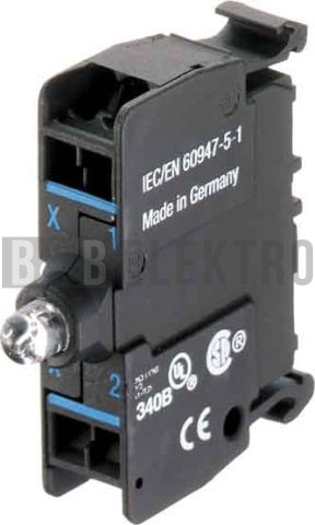 M22-CLEDC230-W Prvek LED,zadní upevnění s bezšroubovými svorkami 85 - 264V AC bílá