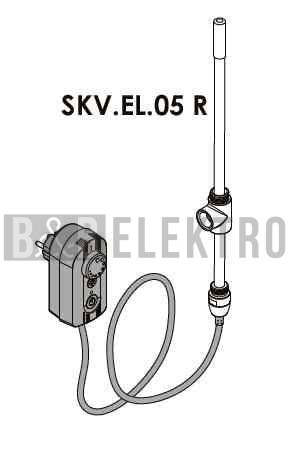 Sada SKV.EL.05 R  800W stříbrná barva pro kombinované vytápění s regulátorem teploty