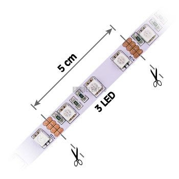 LED pásek 60LED/m, 5050, IP20, RGB, 12V, 20m