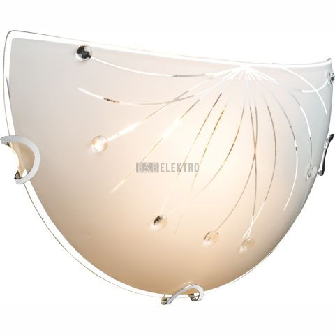 Svítidlo GLOBO 40402W CALIMERO 1, 1xE27 ILLU, max 60W, stropní, chrom, bílý kov, sklo