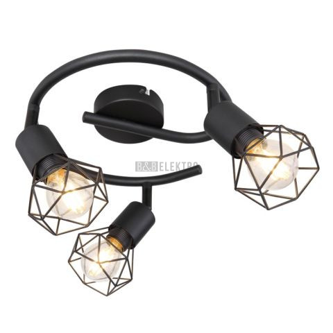 Svítidlo GLOBO 54802S-3 XARA I, 3xE14 max.40W, černý kov, stropní