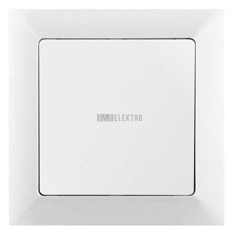 Ovladač tlačítkový 1/0 PREMIUM TLU, barva bílá, kompletní, Greenlux GXKP020