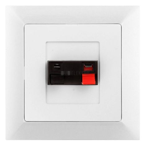 Zásuvka audio PREMIUM 1 AU, barva bílá, kompletní, Greenlux GXKP052