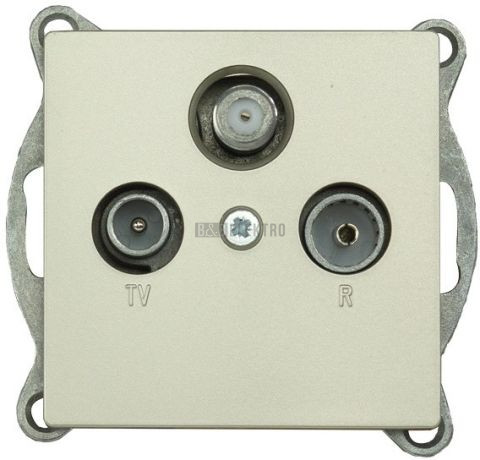 Zásuvka TV+R+SAT PREMIUM K M-P, barva šampaň, bez rámečku, Greenlux GXKP243
