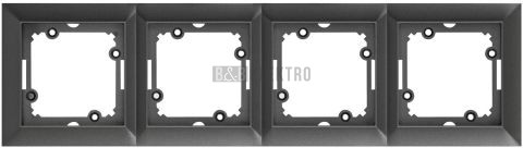 Rámeček čtyřnásobný PREMIUM FR G, barva grafitová, Greenlux GXKP456