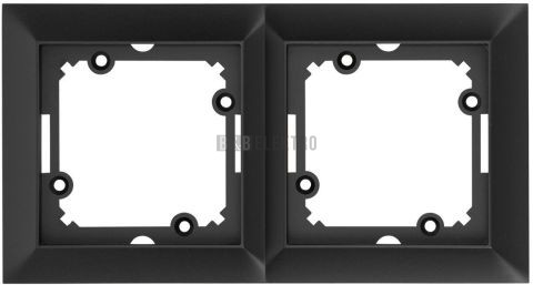 Rámeček dvojnásobný PREMIUM 2 FR N, barva matná černá, Greenlux GXKP554
