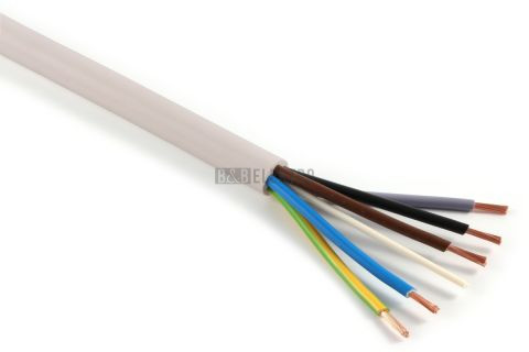 Kabel H05VV-F 5x4 (CYSY 5Cx4) PVC ohebný flexibilní bílý plášť