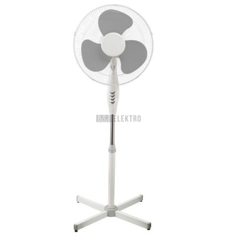 Ventilátor stojanový 40 cm VENETO 40 G bílo šedý se základnou, stavitelná výška Greenberry