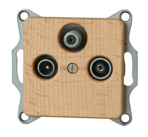 Ontario zásuvka anténní TV+R+SAT buk přírodní dřevo koncová 9171.3154.9 Kopp