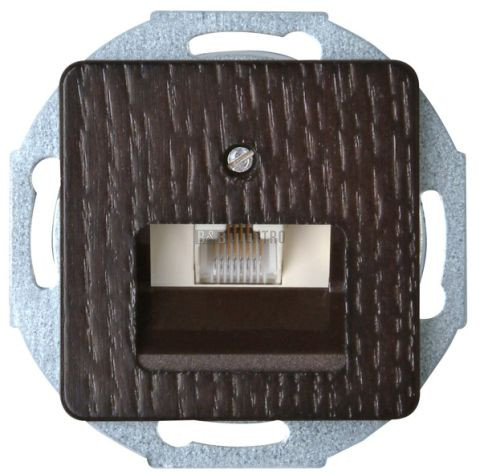 Ontario zásuvka datová RJ45 wenge kategorie 3 přírodní dřevo 9231.3753.1 Kopp