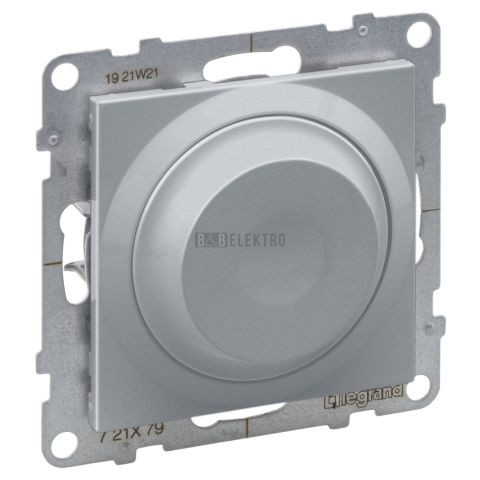 Suno otočný stmívač 300W, barva hliník, Legrand 721379