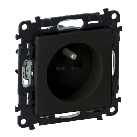 Valena LIFE zásuvka jednonásobná 2P+T s clonkami černá Legrand 756380