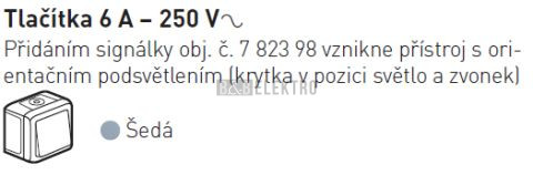 Forix šedé tlačítko 782384 vodotěsná Legrand