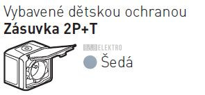 Forix zásuvka 2P+T šedá 782395 vodotěsný Legrand