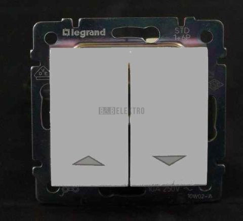 Valena spínač ovládání žaluzií stříbrný 770104 Legrand