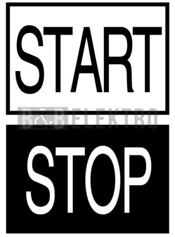 M22-DDL-WS-GB1/GB0 dvojité tlačítko zvýšené s bílou čočkou pro signálku a popisem