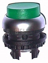 M22-DRLH-G tlačítko zvýšené s aretací prosvětlené zelené