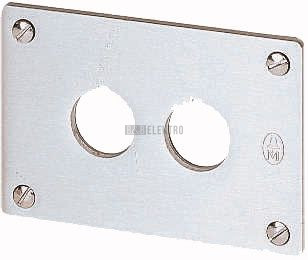 M22-E2 čelní deska pro montáž do panelu pro 2hlavice