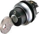 M22-WRS  hlavice otočná 2polohová s klíčem,zámek MS1