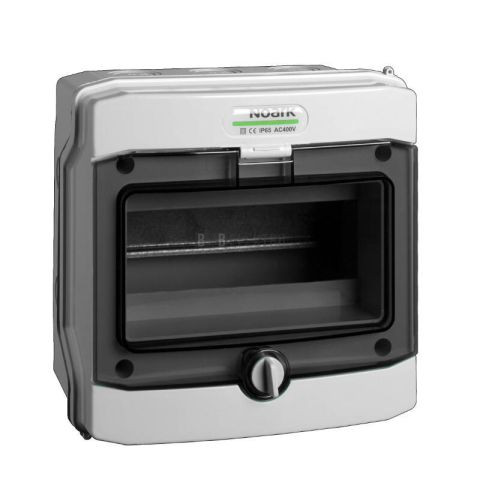 Rozvodnice  8-modulů na omítku 1x8M IP65 PHS 8T plastové průhledné dveře Noark 101493