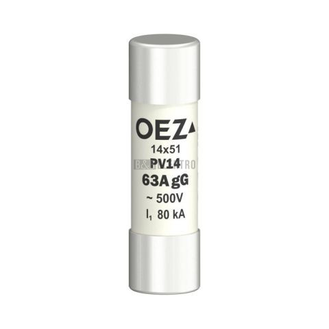 Pojistka válcová 63A PV14 gG 14x51mm OEZ:06738