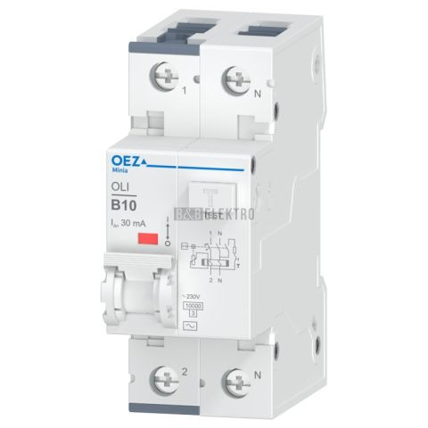 Proudový chránič s nadproudovou ochranou OLI-10B-1N-030AC OEZ:38272