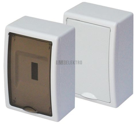 Rozvodnice  4-moduly na omítku 1x4M RZG-N-1S4 plastové neprůhledné dveře OEZ:40577