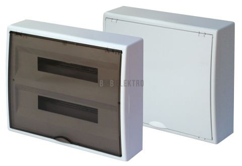 Rozvodnice 40-modulů na omítku 2x20M RZG-N-2S40 plastové neprůhledné dveře OEZ:40582