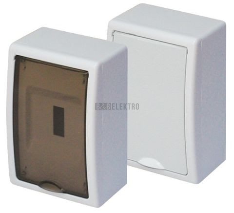 Rozvodnice  4-moduly na omítku 1x4M RZG-N-1T4 plastové průhledné dveře OEZ:40585