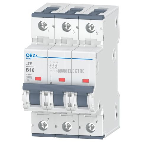 Jistič 16A, LTE 16/3/B (6kA) OEZ:41932