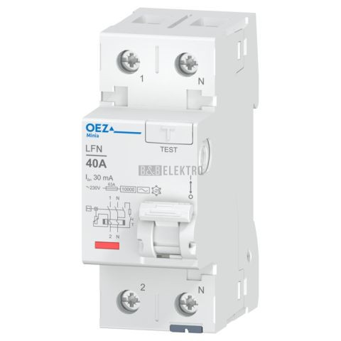 Proudový chránič 40A, LFN-40-2-030AC 30mA AC dvoupólový OEZ:42410